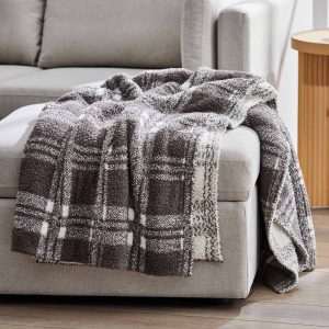 Plaid Cozy Knit Throw, 50" x 72"